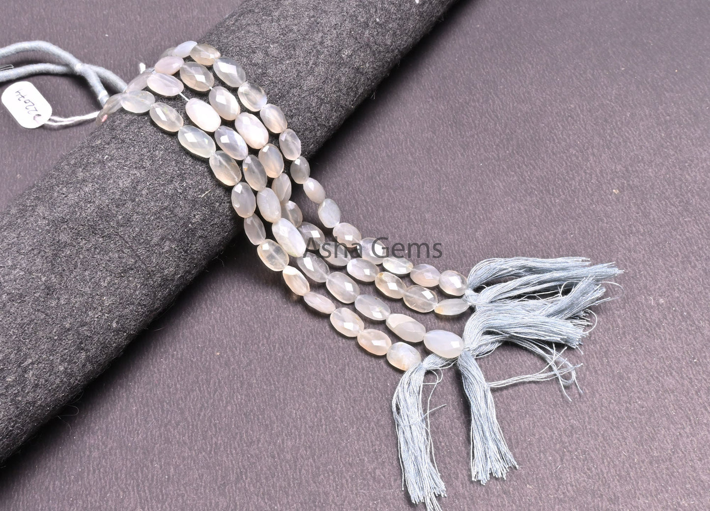 Fine Grey Moonstone faceted Oval Gemstone Beads,9" Strand Natural Moonstone Oval Briolette Straight Drill Beads, grey Moonstone Bead Jewelry