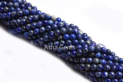 Natural Lapis Lazuli Smooth Round Beads,5, 5.5 mm Blue lapis Round Gemstone Beads,13" Strand Lapis Beads For Jewelry Making Handicrafts SALE
