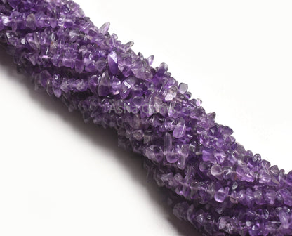 34"Strand Natural Purple Amethyst Raw Uncut Chips Beads Gemstone African Amethyst Chips Raw Polish Rough Bead Craft Amethyst Uncut Chip SALE