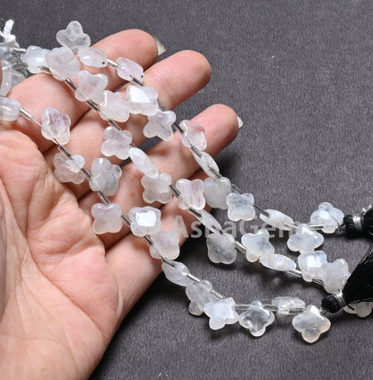 Natural Blue Fire Rainbow Moonstone Carved Flower Shape Gemstone handmade Beads, Flashy Rainbow Carving Fancy Square smooth Bead Jewlry SALE