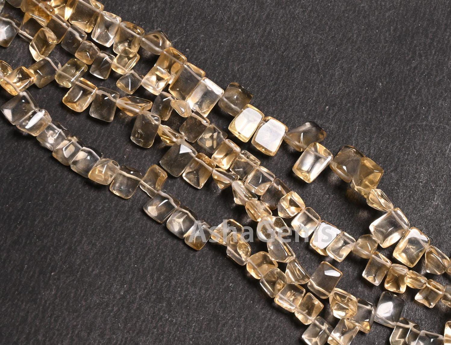 Fine Citrine Quartz Smooth Rectangle cabochon Side Drill Beads, Natural Yellow Citrine Plain Handmade Fancy Gemstone Bead Jewelry Craft SALE