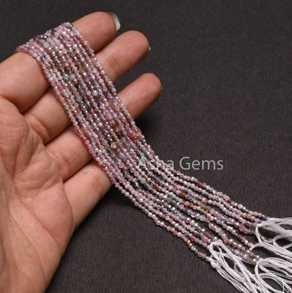 Beautiful Multi Color Disco Spinel Faceted Rondelle Tiny Gemstone Beads,13"Strand Natural Spinel Rondelle Micro Cut Bead Spinal Jewelry SALE