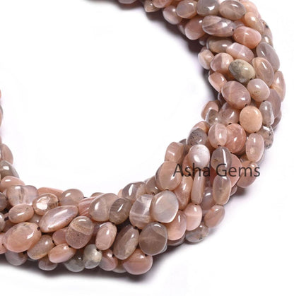 Beautiful Chocolate Moonstone Smooth Oval Handmade Beads,12.5" Fine Natural Chocolate Moonstone Oval Gemstone Beads Jewelry Handicraft SALE