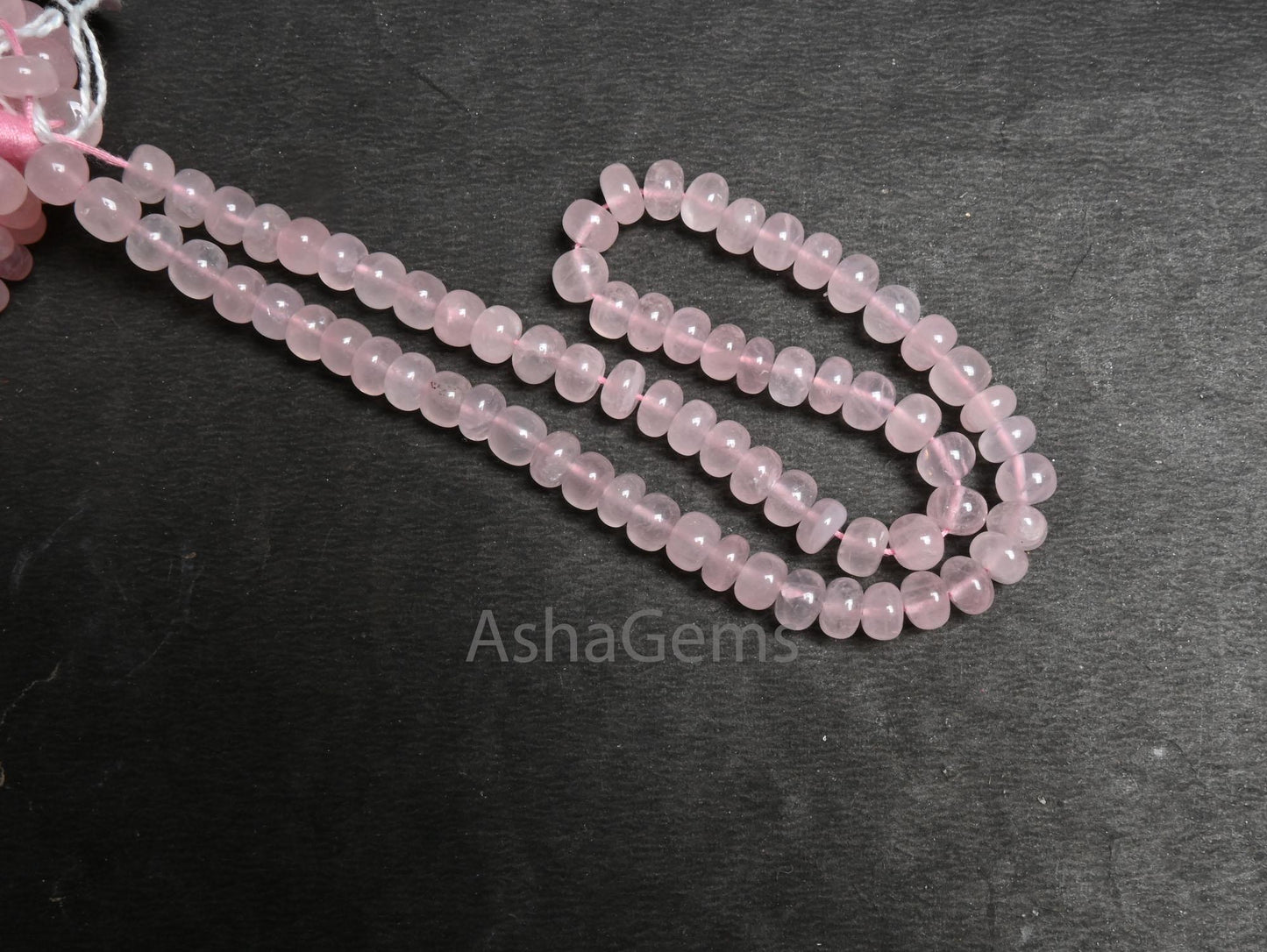 Natural Pink Rose Quartz Smooth Rondelle Shape Gemstone Beads,8/16" Rose Quartz Plain handmade Pink Quartz Beads Necklace Jewelry Craft SALE