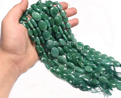 Green Quartz Smooth Oval Shape Beads,12 Inch Strand Green Quartz Plain Oval Straight Drill Beads, Quartz Gemstone Handmade Bead Jewelry Sale