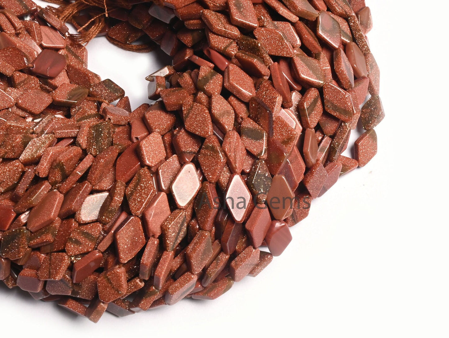 Beautiful Brown Sunstone Fancy Rhombus Shape Straight Drill Beads,12" Sunstone Fancy Uneven Handmade Gemstone Bead Jewelry making Craft SALE