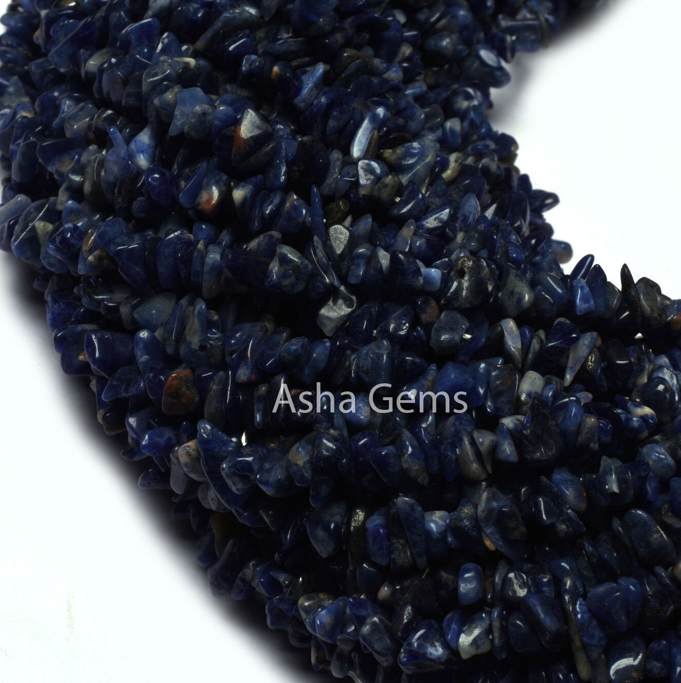 34inch Strand Natural Blue Sodalite Uncut Chips Gemstone Beads, Semi Precious Sodalite raw Rough Smooth Uneven tiny Beads Jewelry Craft SALE