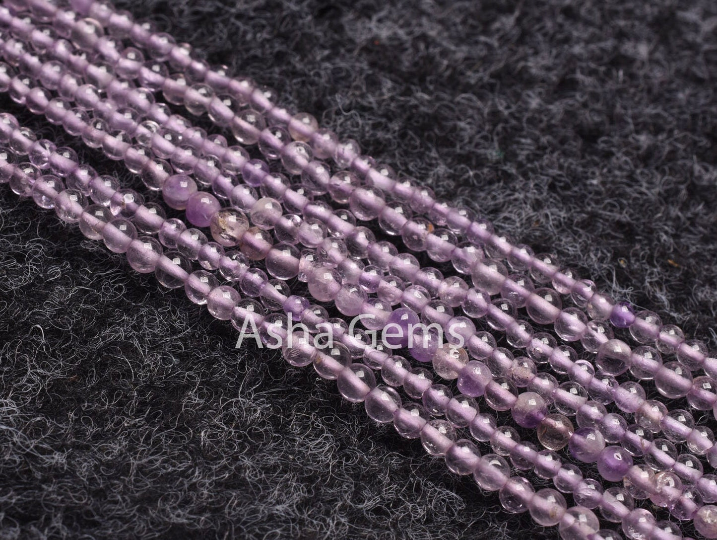 13" Strand Natural Pink Amethyst Smooth Round Beads, Fine Quality Pink Amethyst Plain Round Ball Gemstone Beads, Jewelry Making Crafts SALE