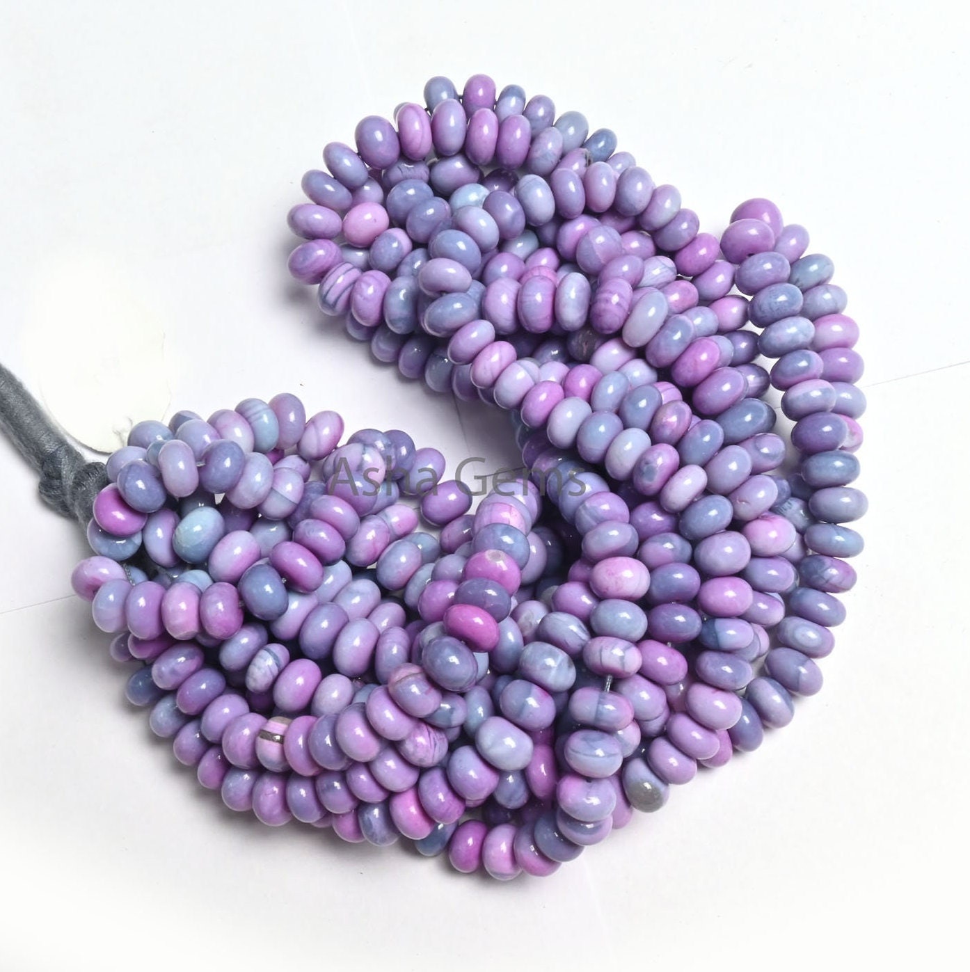AAA Quality Lavender Opal Rondelle Shape Beads, Shaded Lavender Purple Blue Opal Smooth Roundelle Gemstone Handmade Opal Bead Jewelry Crafts