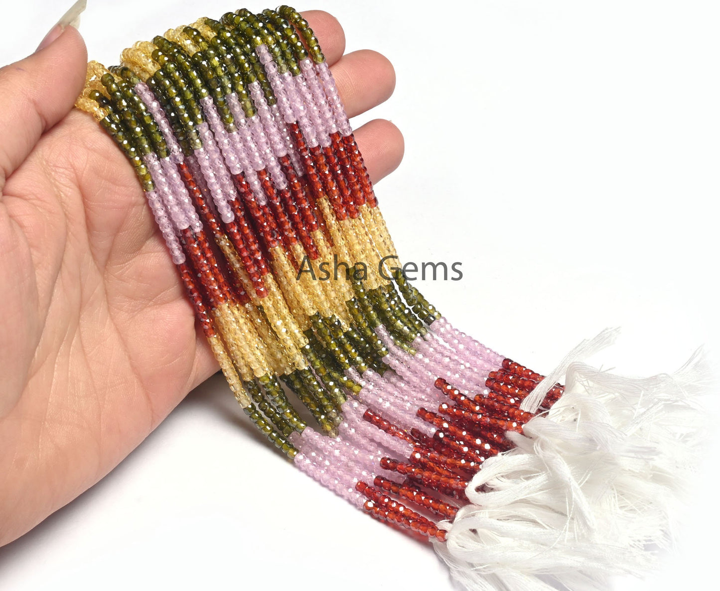3 mm Multi Color Zircon Micro Cut Faceted Rondelle Beads, Shaded Cubic zirconia Beads,12.5"Zircon Machine Cut Bead Jewelry Making Craft SALE