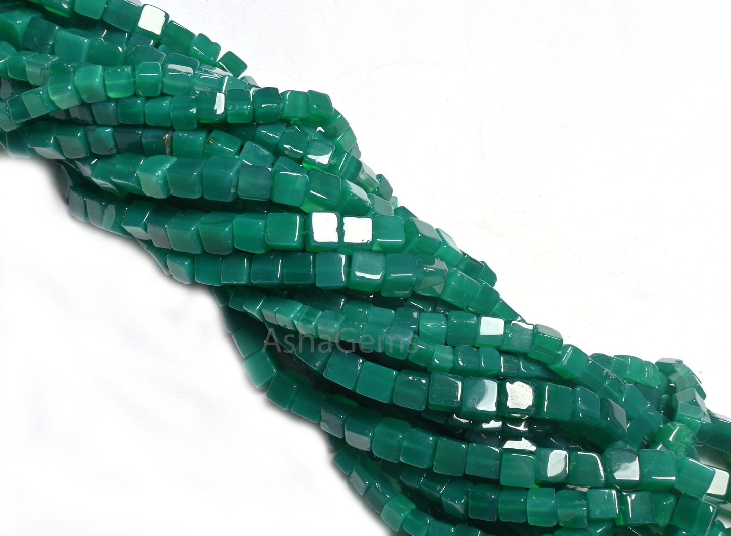Beautiful Green Onyx Cube Box Shape Smooth Beads, 8/16" Green Onyx Plain Handmade 3D Cube Box Onyx Gemstone beads Jewelry Making Crafts SALE