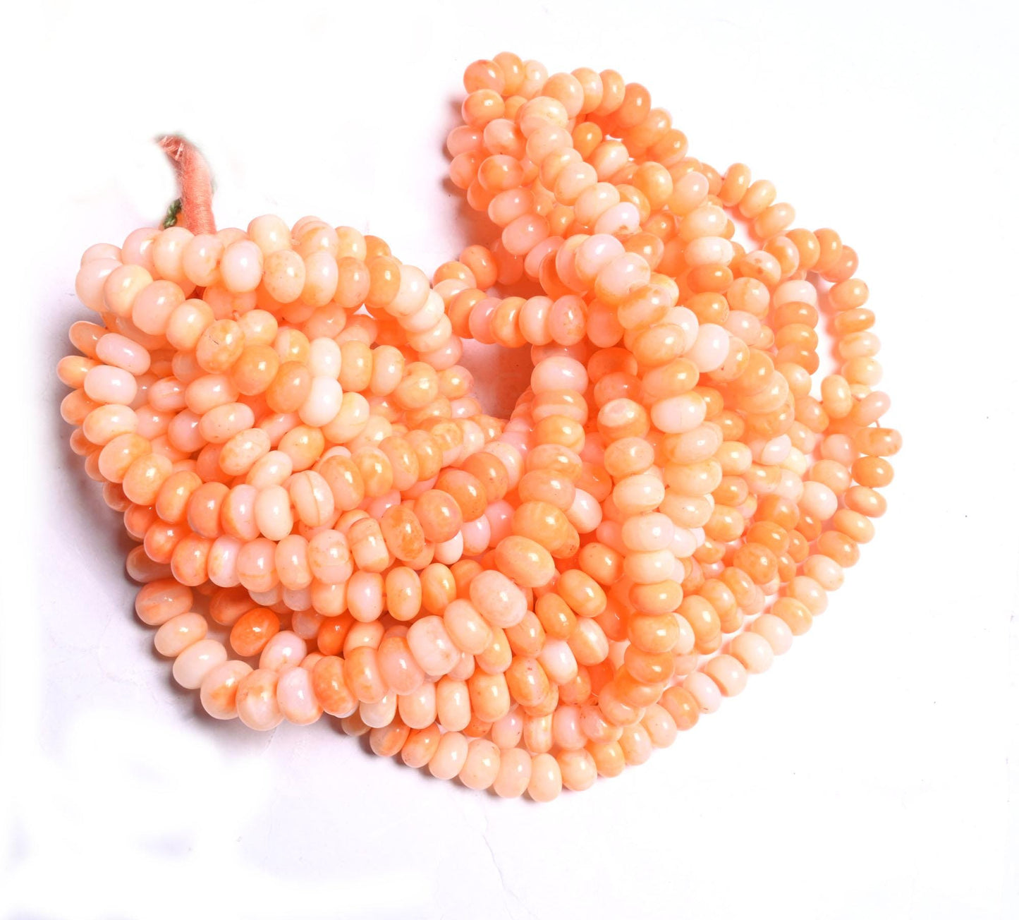 Beautiful Shaded Orange Opal Smooth Rondelle Beads, AAA Fire Opal Color beads, carrot Orange opal Plain Gemstone beads Necklace Jewelry SALE