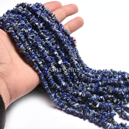 34" Strand Natural Blue Lapis Lazuli Uncut Chips Raw Nuggets Smooth Beads Gemstone Fine Quality Lapis Lazuli Chips Rough Bead Lapis Jewelry