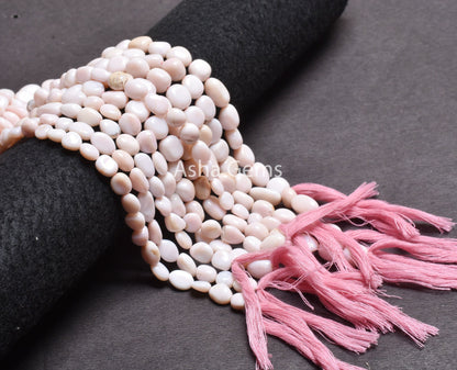 Pink Opal Smooth Nugget Shape Gemstone Beads,13" Light Baby  Pink Opal plain Tumble Handmade Beads, Pink Opal Bead Jewelry Making Craft SALE (AG 22242)