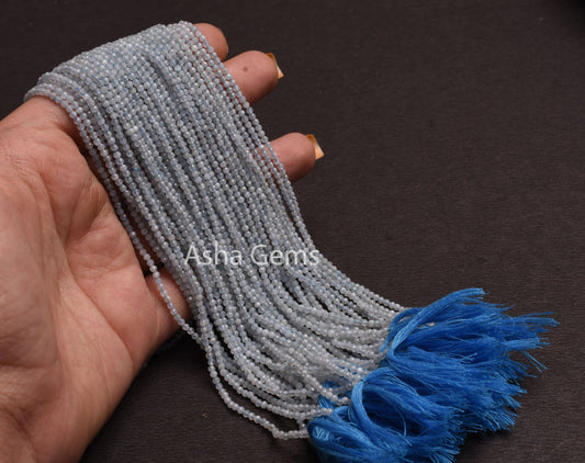 Natural Moss Aquamarine Faceted Rondelle Shape Beads,2.5 mm Moss Blue Aquamarine Tiny Micro Cut Gemstone Aquamarine Beads Jewelry Craft SALE