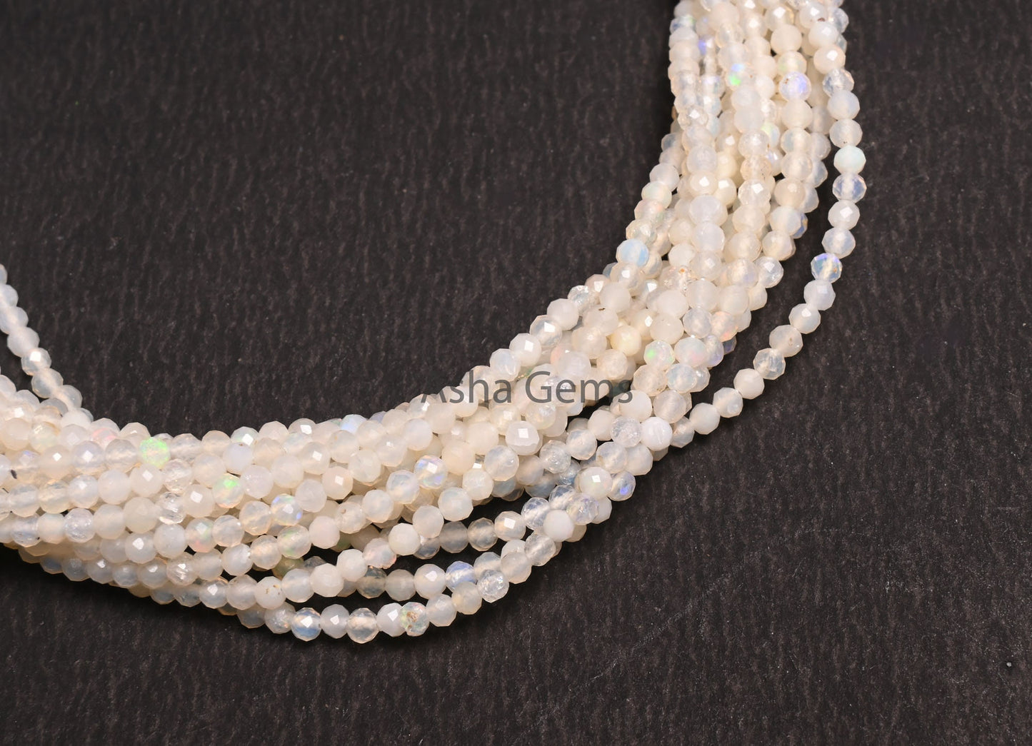 Fine Quality Ethiopian Opal Faceted Rondelle shape Beads,3 mm Natural Flashy Welo Fire Ethiopian Opal Gemstone Bead Opal Micro Cut Bead SALE
