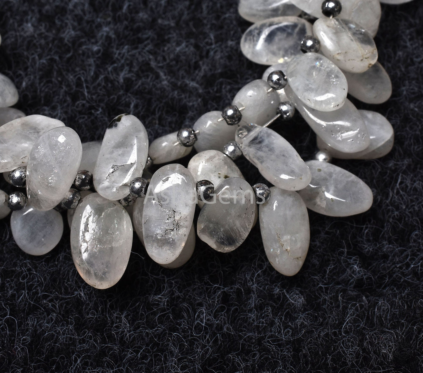 Rainbow Moonstone Smooth Oval Shape Beads, Natural Fire Rainbow Side Drill Oval Beads, White rainbow Plain uneven Oval Handmade Bead Jewelry