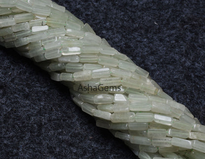 Natural Aventurine Smooth Rectangle Beads,13" Strand Grape Green Aventurine Plain Handmade Uneven Rectangle Beads Aventurine Beads Jewelry