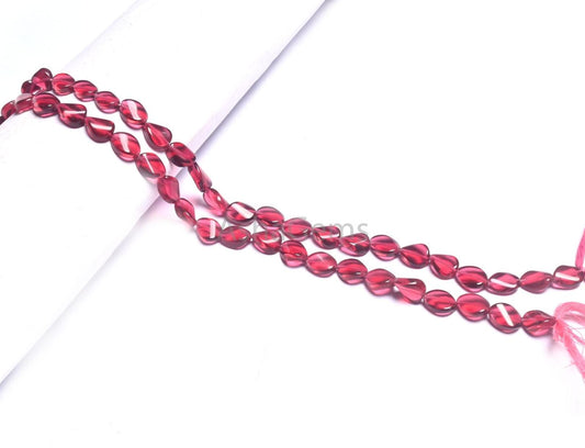 Beautiful Pink Quartz Hydro fancy Twisted pears Shape Handmade Beads,12" Pink Hydro Smooth Teardrop Straight Drill Beads Jewelry Making SALE