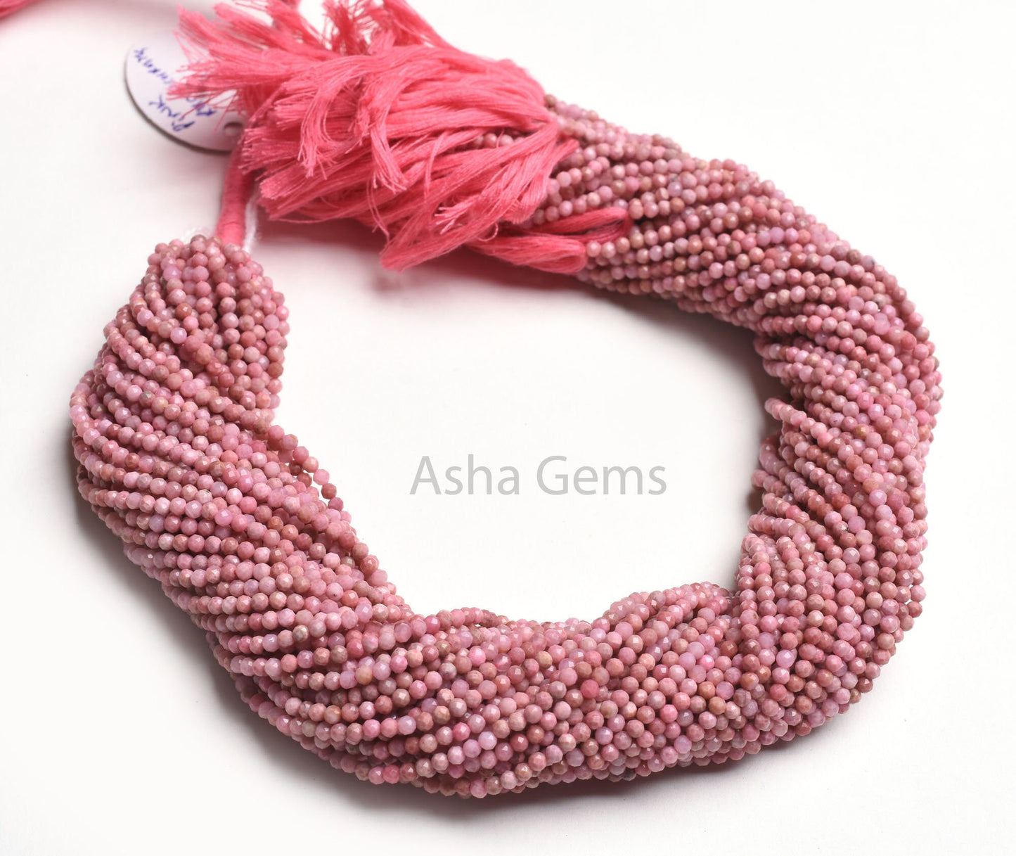 2.5mm Pink Rhodochrosite Micro Cut Gemstone Beads, Natural Rhodochrosite Beads Rhodochrosite Machine Cut Rondelle Bead Necklace Jewelry SALE