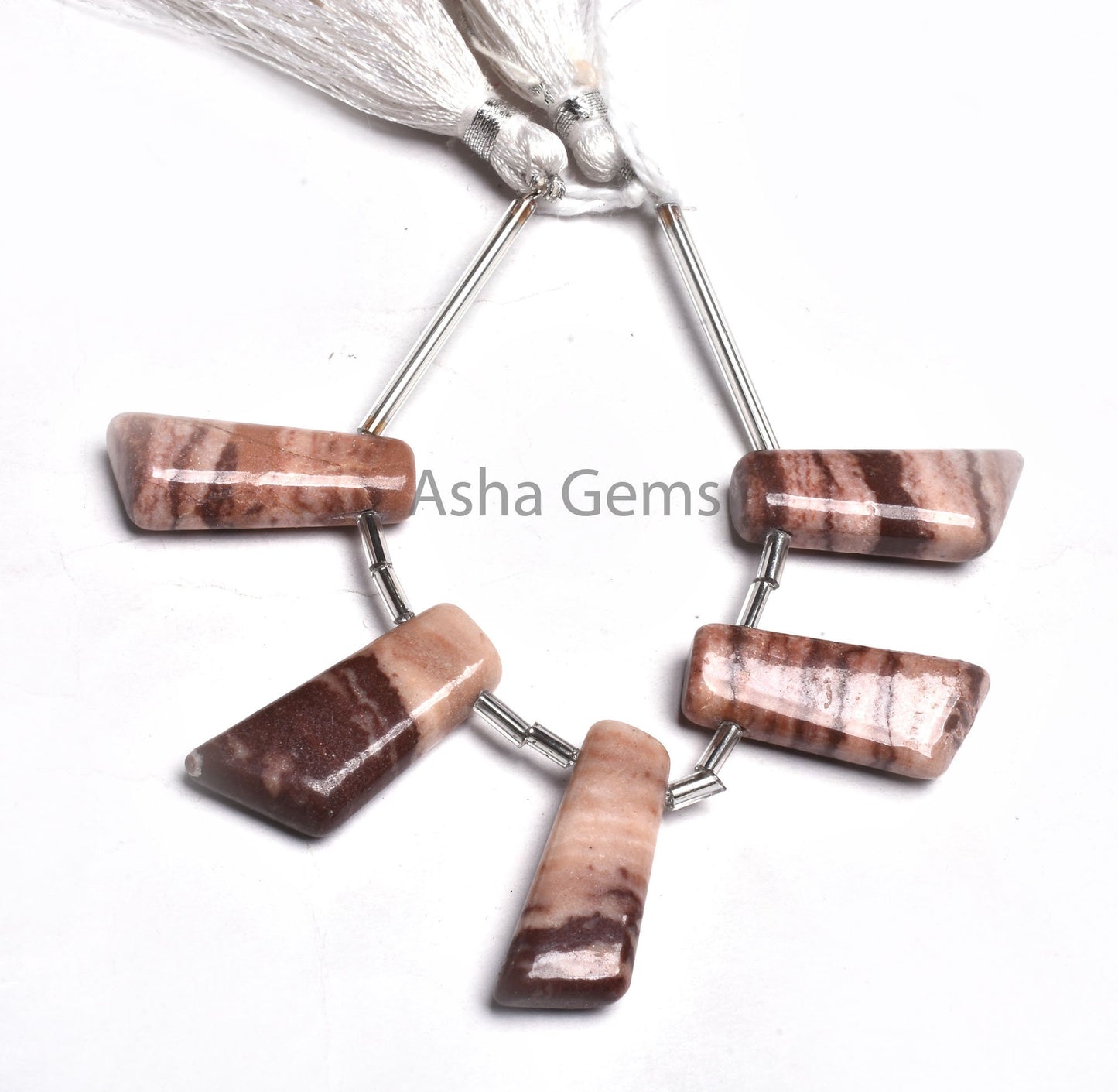 9-22 mm Jasper Smooth Handmade Fancy Long Slice Shape Beads,Natural Shaded Brown Jasper Uneven 7 Shape Side Drill Gemstone Bead Jewelry SALE