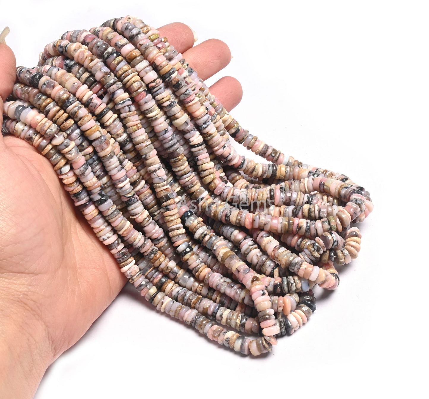 Natural Moss Pink Opal Smooth Tyre Shape Handmade Beads, Rare Bio Pink Opal Plain Uneven Flat Tyre Gemstone Opal Beads Jewelry Making Crafts
