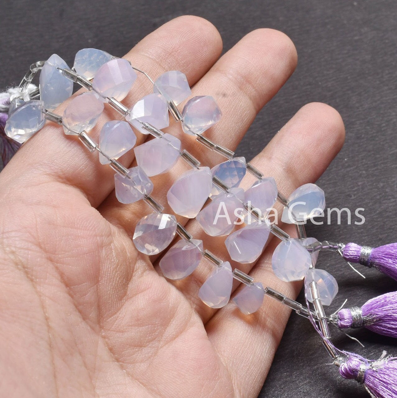 Beautiful Light Purple Lavender Quartz fancy Twisted Drop Faceted Beads, AAA Natural Lavender Quartz Teardrop Side Drill Gemstone Bead Craft