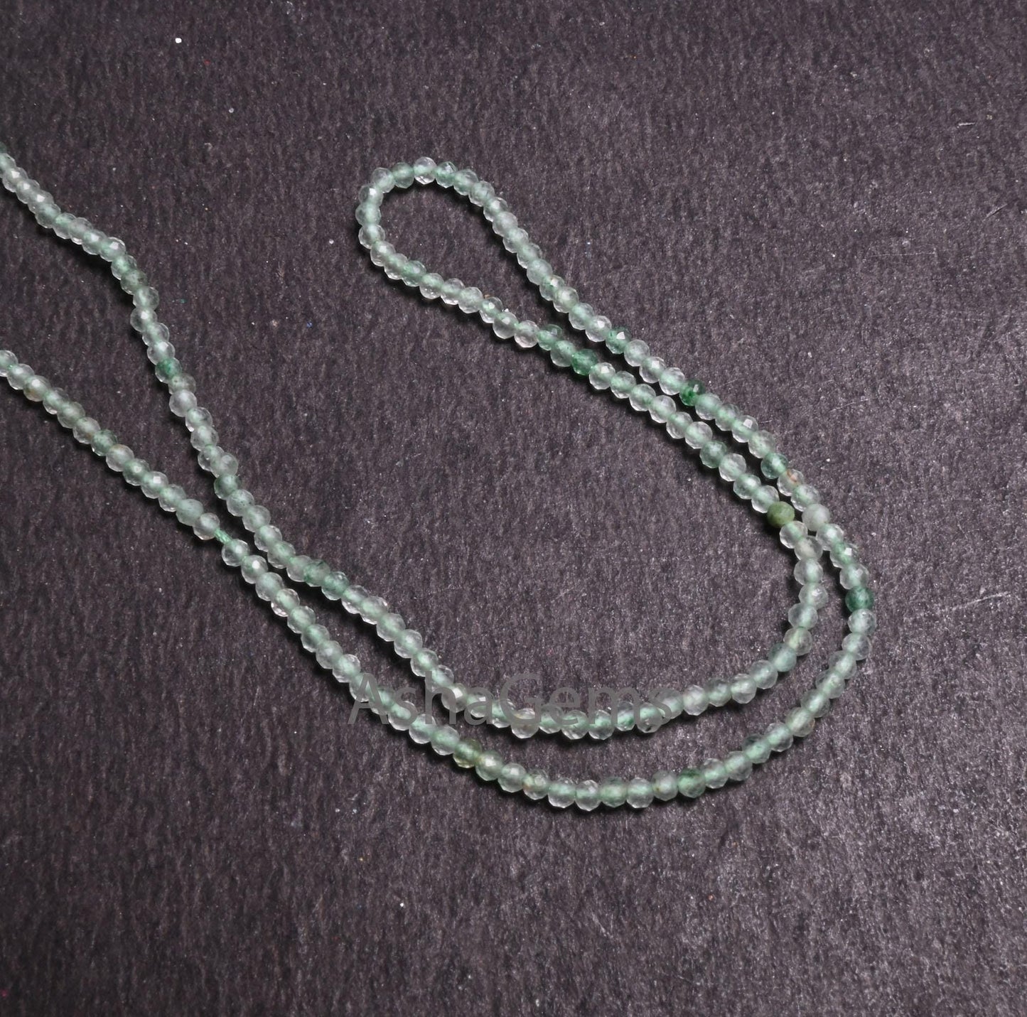 2 mm Natural Green Strawberry Quartz Faceted Rondelle Micro Cut Beads,13" AAA Quality Strawberry Machine Cut Gemstone Tiny Bead Jewelry SALE