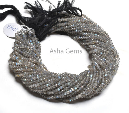AAA Labradorite Faceted Beads,3.70 ,4 mm Natural Blue Fire Labradorite Micro Cut Rondelle Beads Black Rainbow Machine Cut Bead Jewelry SALE (15533)