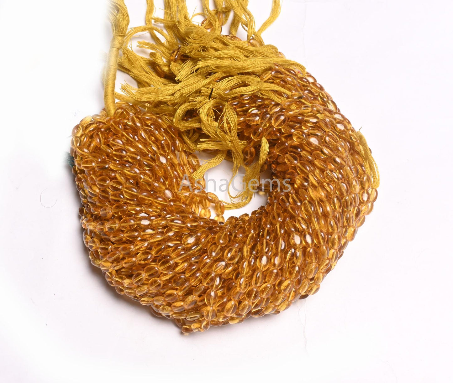 6-8 mm Fine Golden Yellow Quartz Color Hydro Smooth Oval Shape Beads,13" Strand Yellow Hydro Plain handmade Oval Beads Jewelry making Crafts
