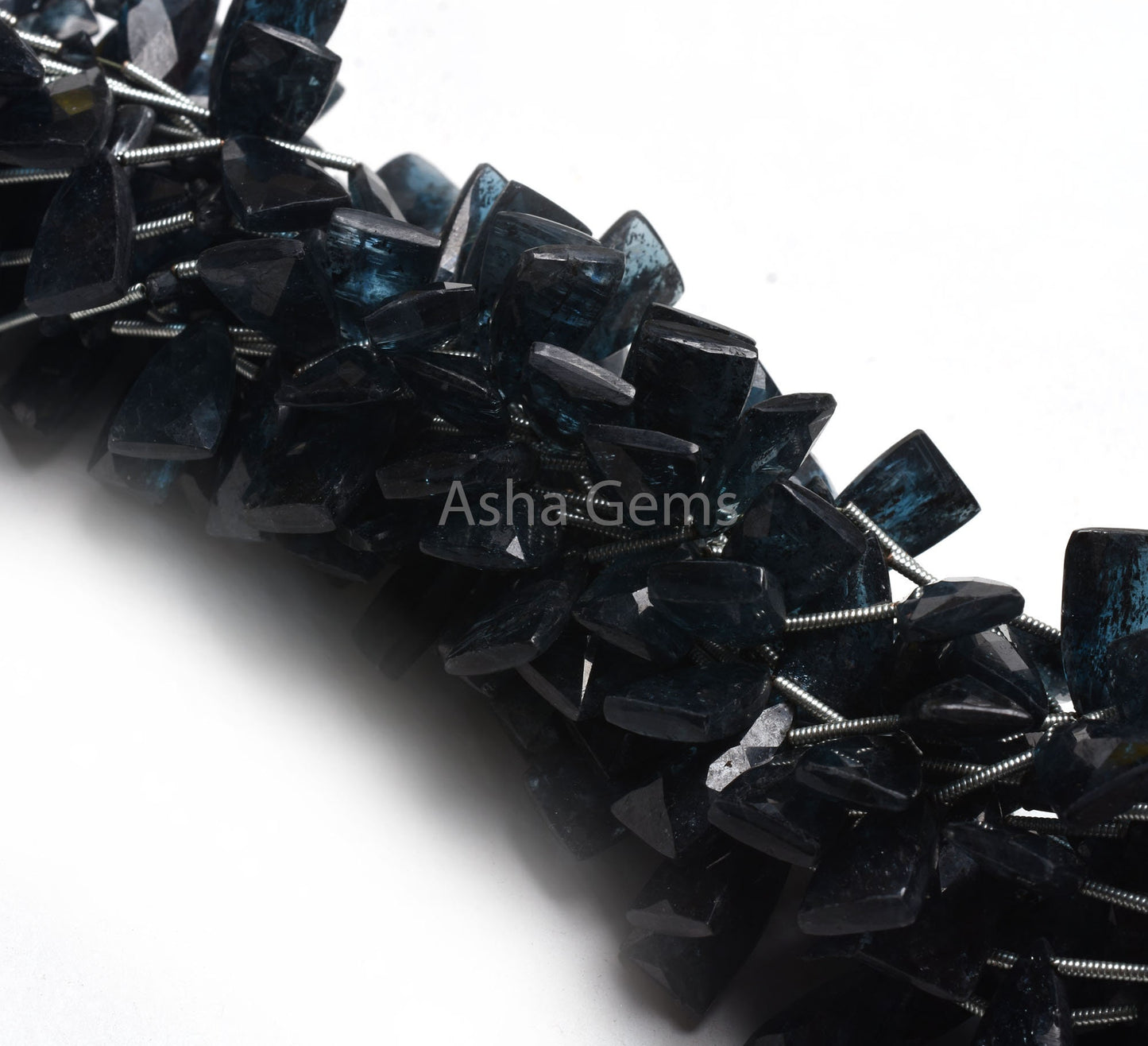 Beautiful Kyanite Faceted Fancy Shape Gemstone Beads, Natural Blue Kyanite Fancy Briolette Side Drill Beads, Kyanite Bead Jewelry Craft SALE