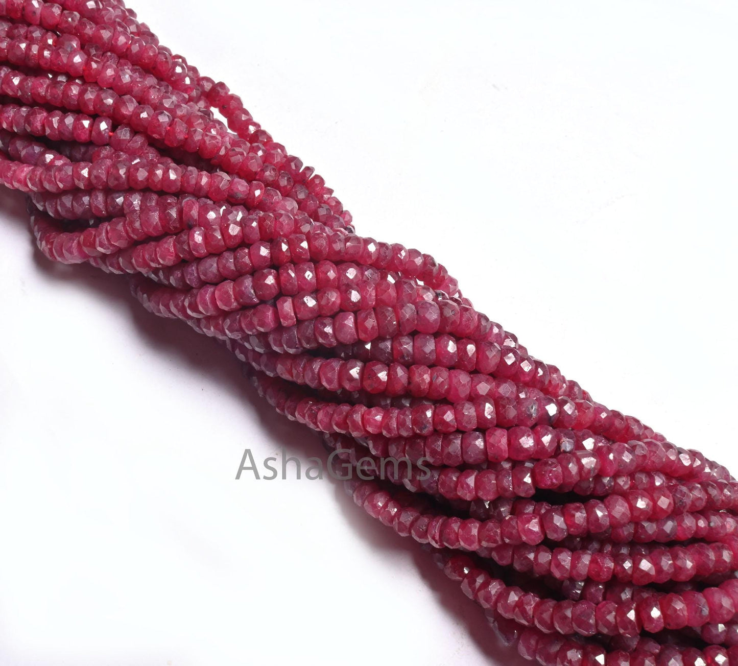 Beautiful Red Ruby Faceted Indian Cut Beads, Fine Ruby Corundum Faceted rondelle Shape Gemstone Ruby Handmade Beads Necklace making Jewelry