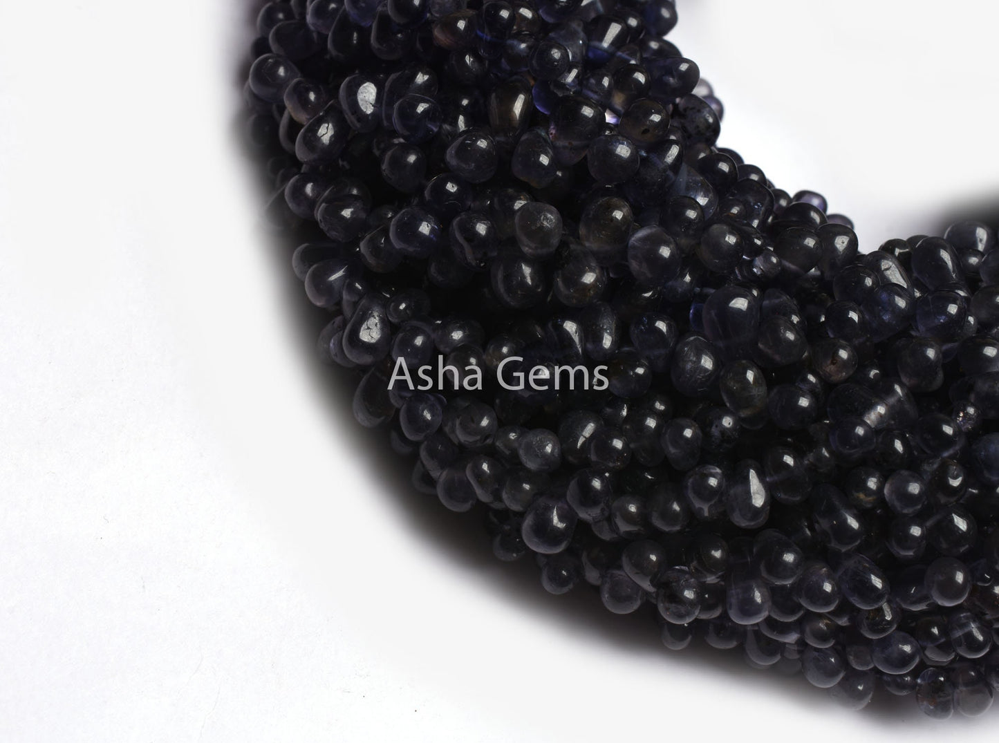 Natural Blue Iolite Smooth Drops Shape Gemstone beads, Iolite Plain Teardrop Beads Iolite Handmade uneven Drop Side Drill Beads Jewelry SALE