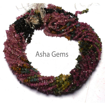 34" Strand Natural Multi Tourmaline Uncut Chips Gemstone Beads, Tourmaline Smooth Raw Rough Tiny Nuggets Beads, Fine Tourmaline Beads Sale