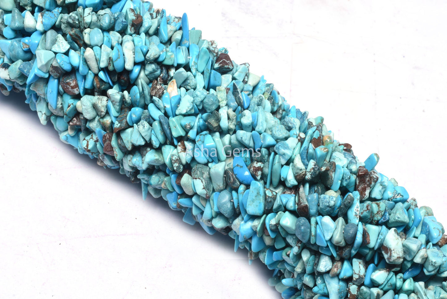 34" Strand Blue Turquoise Uncut Chips Gemstone Beads, Turquoise Howlite Smooth Raw Rough tiny Nugget Bead, Fine Quality Turquoise Beads SALE