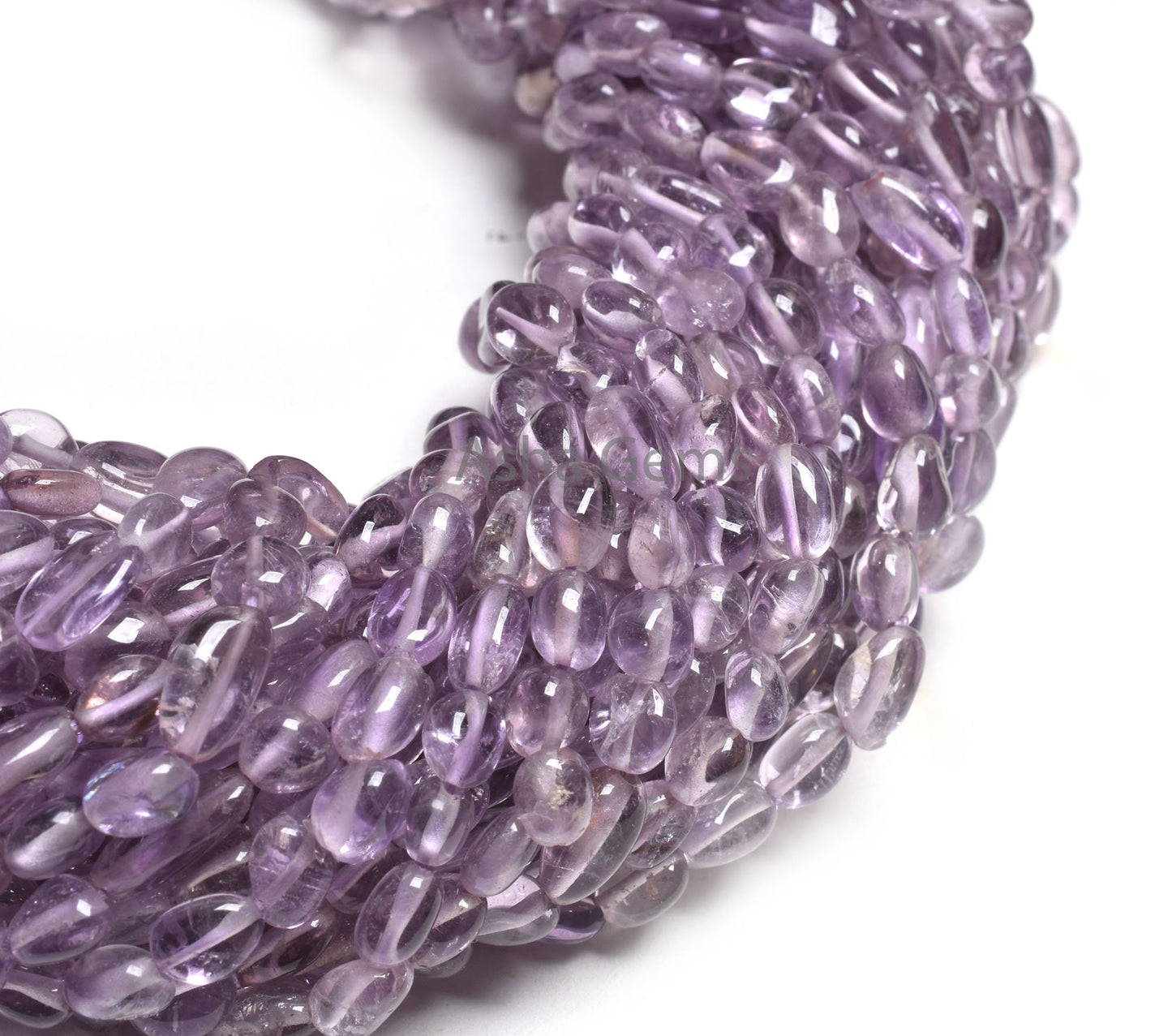 13" Beautiful Pink Amethyst Smooth Nugget Shape Bead,5-8.5mm Fine Pink Amethyst Tiny Tumble Straight Drill handmade Beads Jewelry handicraft