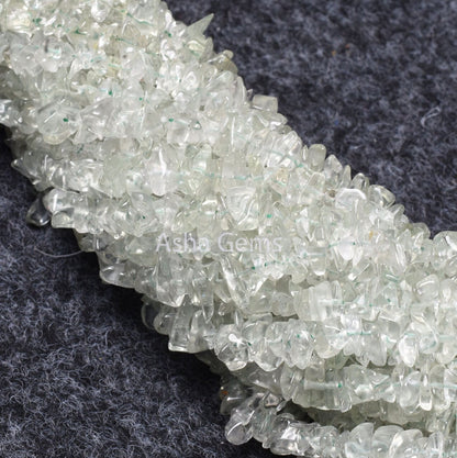 34"Strand Natural Green Amethyst Uncut Chips Beads Gemstone Smooth Raw Tiny Nugget Rough Beads fine Quality Green Amethyst Chip Jewelry Sale