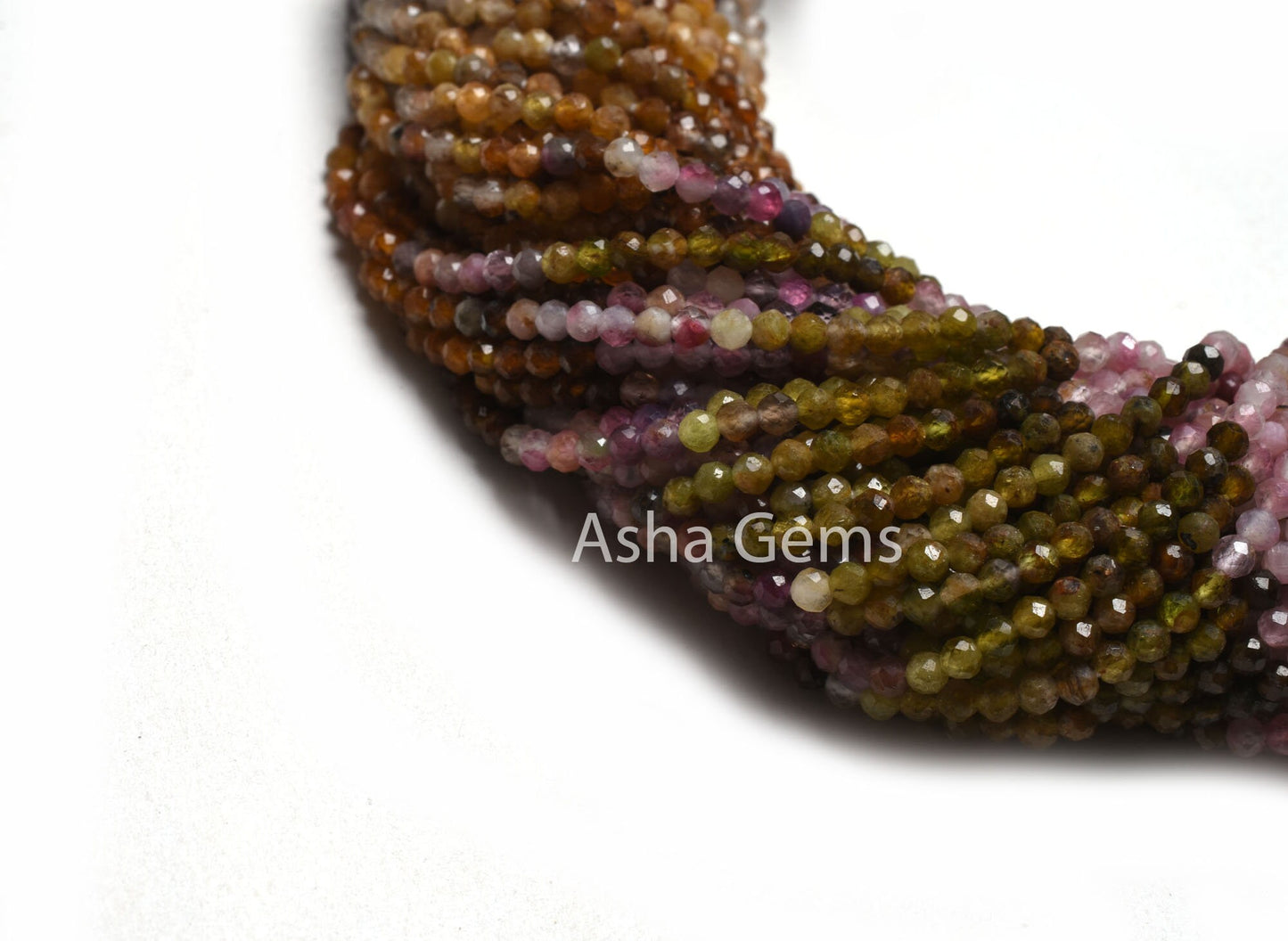 3 mm Multi Tourmaline Micro Faceted Round Shape Gemstone Beads, Natural Tourmaline Machine Cut Round Ball Beads,Fine Tourmaline Bead Jewelry