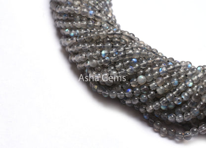 3 mm Labradorite Smooth Round Ball Beads,13" Strand Black Rainbow Round Gemstone Beads, Multi Blue Fire Natural Flash Labradorite Beads SALE