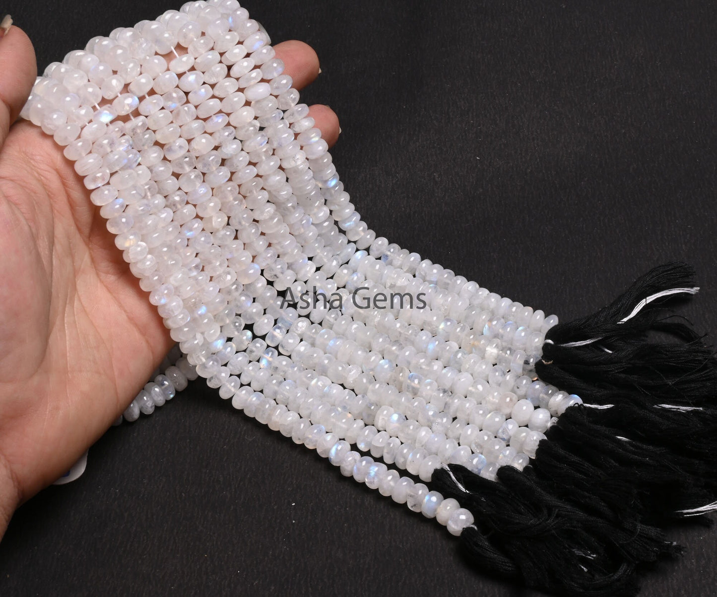 Natural Flash rainbow moonstone Smooth rondelle Shape beads,13"Strand Blue fire Rainbow Plain Handmade gemstone bead White rainbow Bead SALE