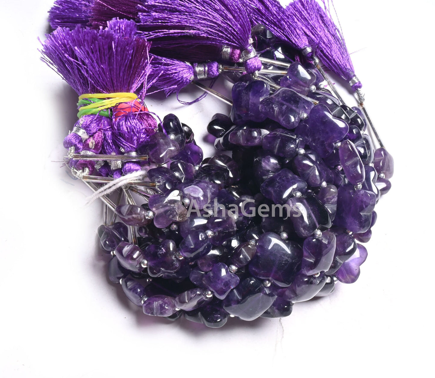 Natural Amethyst Smooth Carving Flower Shape Gemstone handmade Beads, Purple Amethyst Fancy Carve Square Straight Drill Beads Jewelry Crafts