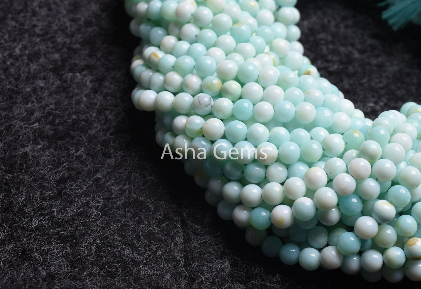 5 mm Rare Peru Opal Smooth Round Shape Beads,13" Strand Sky Blue Opal Round Balls Gemstone Bead, Polished Peruvian Opal Bead Jewelry SALE