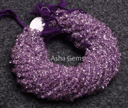 13" Strand Natural amethyst Smooth Drops Shape Beads, Natural Light Purple Amethyst Handmade Teardrop Side Drill Gemstone Bead Jewelry SALE