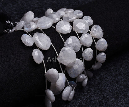 7.5 Inch Strand natural Rainbow Moonstone Smooth Heart Shape beads, White Rainbow Plain Heart Gemstone beads, Rainbow Moonstone Jewelry Sale
