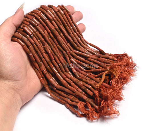 Beautiful Brown Sunstone Fancy Long Pipe Shape Straight Drill Beads,12" Sunstone Tube Shape Handmade Gemstone Bead Jewelry making Craft SALE