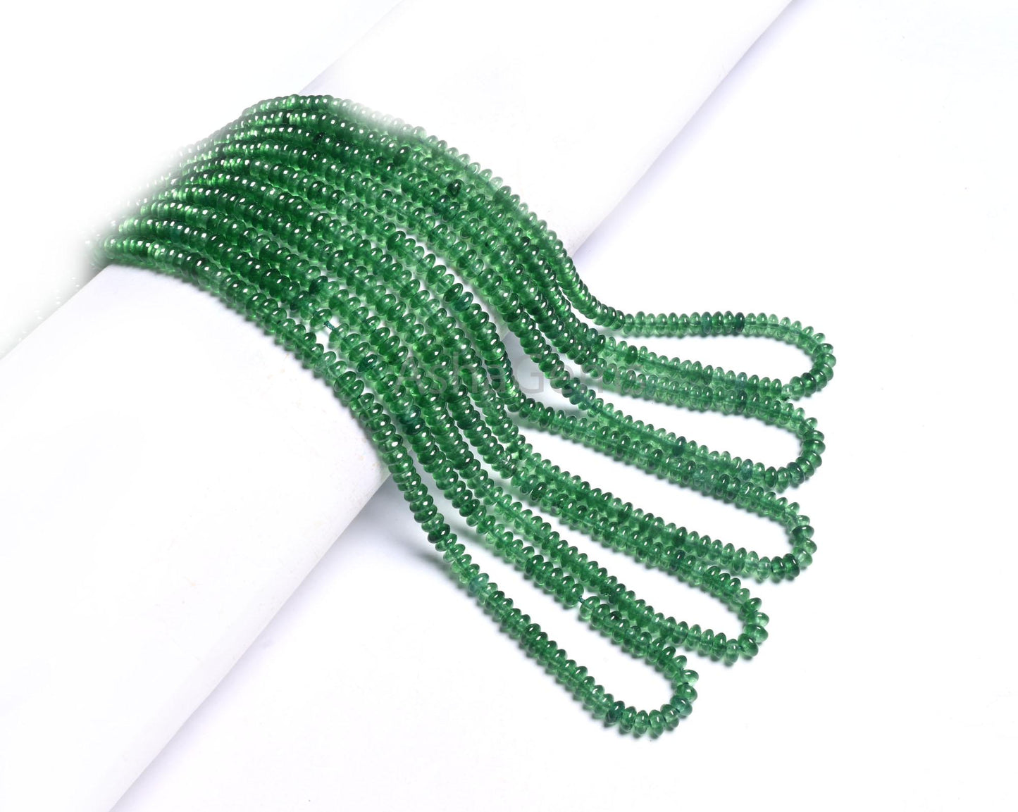 Beautiful Chrome Green Color Jade Quartz Smooth Rondelle Beads,4.5x2.25 mm Green  Jade Plain Handmade Gemstone Quartz Beads Jewelry Necklace
