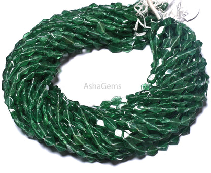 Natural Green Mica Rhombus Shape Beads,13" Strand Mica Margaj Beads, Green Mica Handmade Fancy Shape Gemstone Beads For Jewelry Making Craft