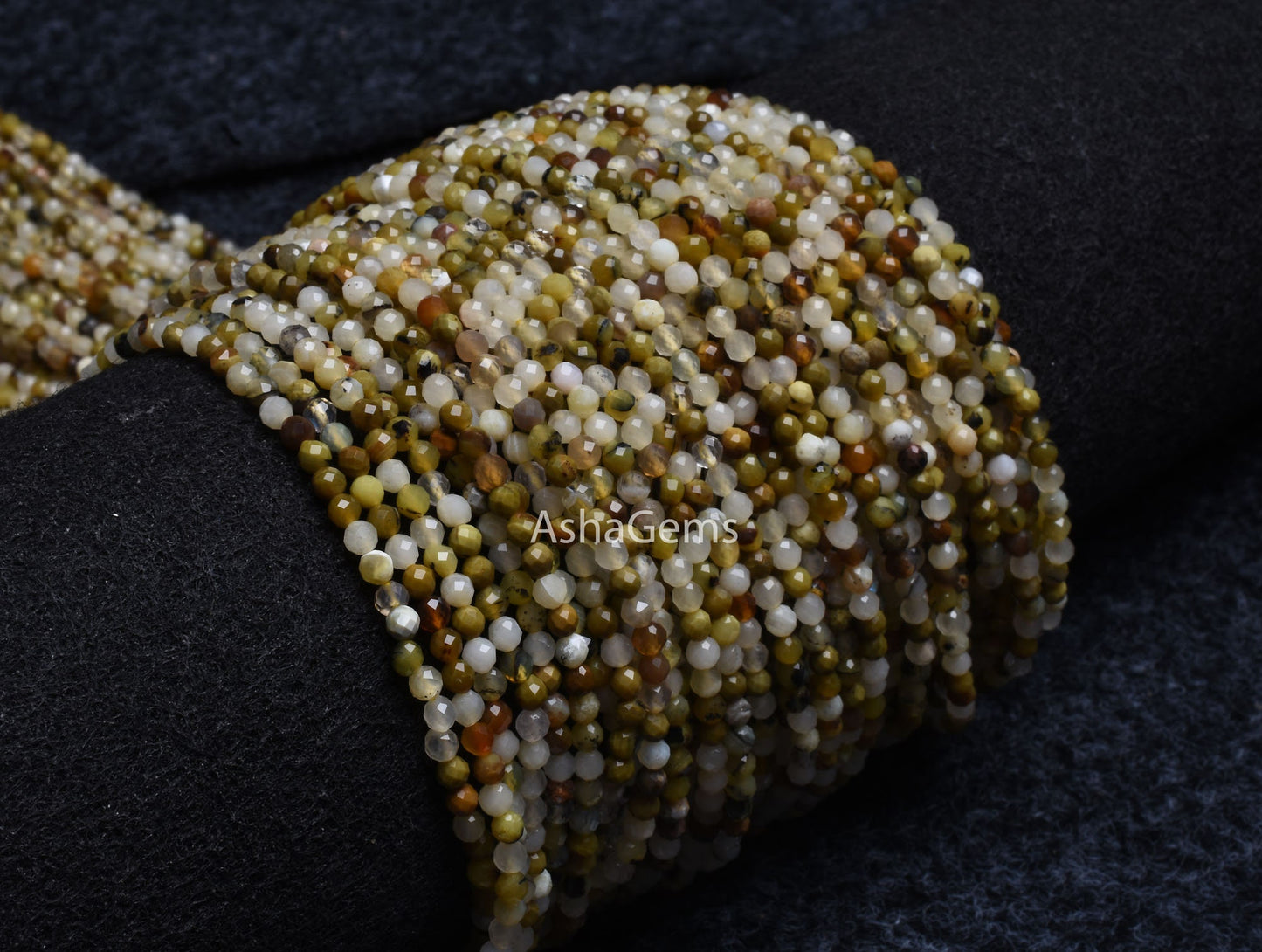 Beautiful Multi Yellow Green Opal Faceted Rondelle Gemstone Beads,3 mm Opal Micro Faceted Beads, Multi Opal Machine Cut Beads Jewelry Crafts