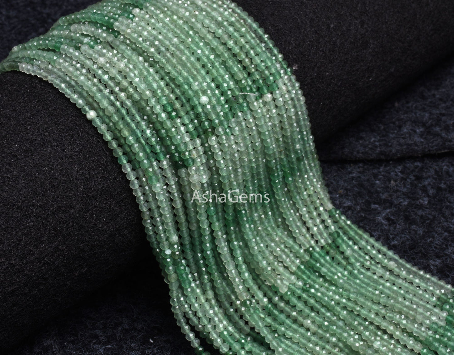 3 mm Genuine Aventurine Rondelle Faceted Gemstone Beads, Shaded Green aventurine Micro faceted machine Cut Beads AAA Quality aventurine Bead