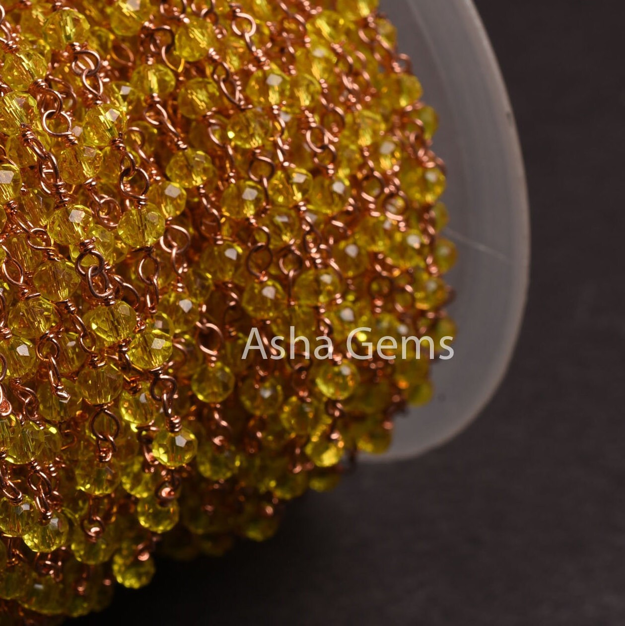 AAA Lemon Quartz Hydro Micro Cut Beads Rosary Chain Gold,Rose Gold Plated Wire Wrap Rondelle Beaded Handmade Chain Jewelry Making Chain SALE